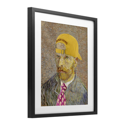 Van Gogh in Yellow hat Framed Print Under Glass, design by Masters Redux