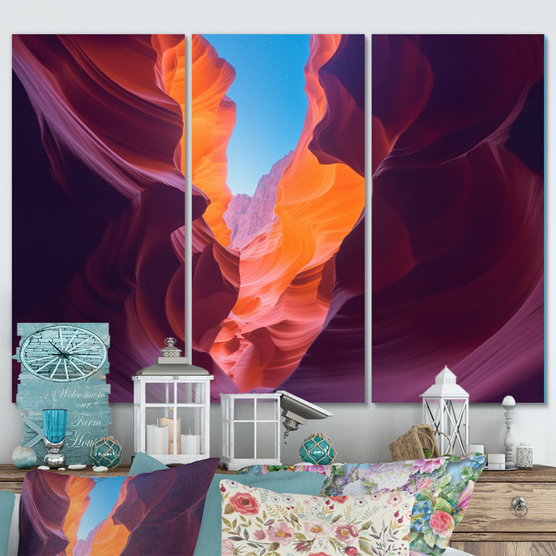 Upper Antelope Canyon I, reproduction sur toile 3 pièces, H 28 po x l 36 po x P 1 po