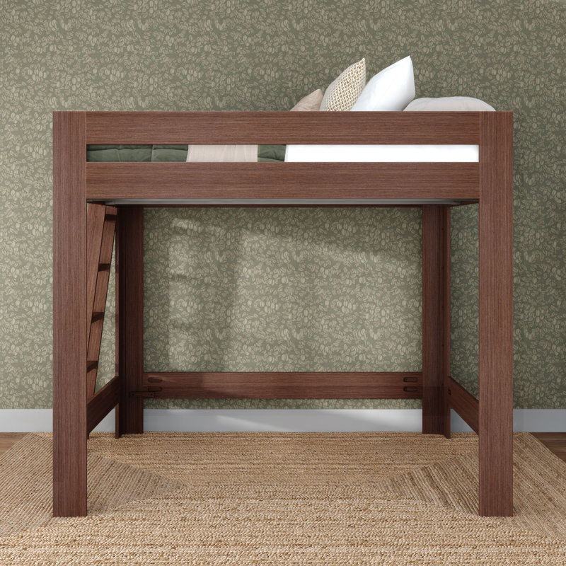 Olympic Queen Loft Bed, Embossed Brown