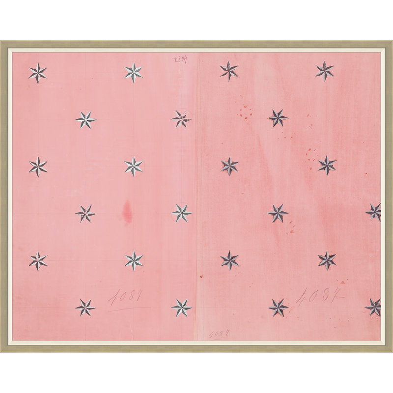 Etoile Print by Paule Marrot, Silver Framed, 43" H x 54" W x 1.25" D