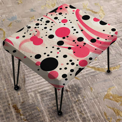 Poupart Dynamic Doodle Dots III - Polka Dots Rectangle Ottoman
