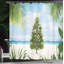Rideau de douche simple de noël tree fêtes-22028220