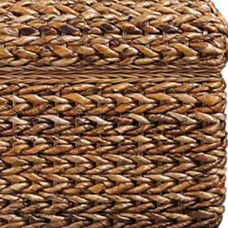 Coffret de rangement - Intérieur spacieux, ajoute une touche chaleureuse à la pièce. Coffre en ambre tressé à motif de feuilles, pratique pour la maison et la famille.