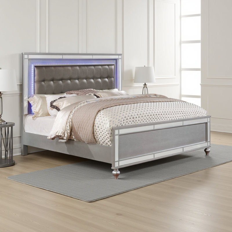 Aime Vegan Leather Platform Bed, King
