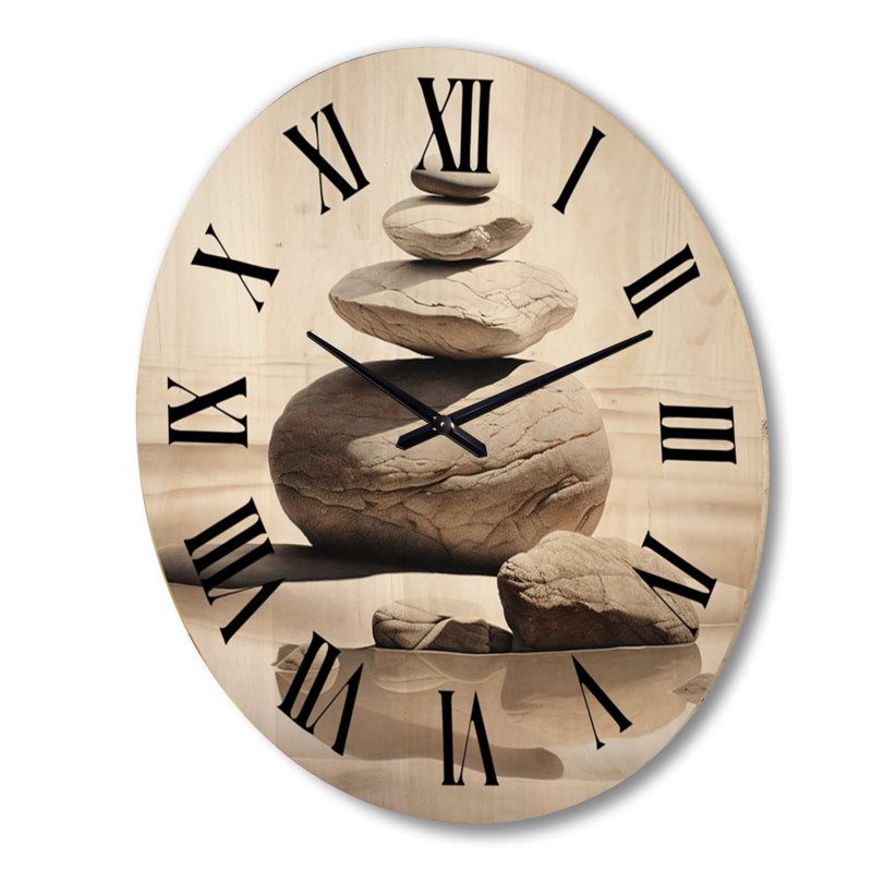 Teonia Solid Wood Wall Clock, Extra Large