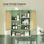 Armoire de rangement en rotin pour toilette avec support en métal-51354247