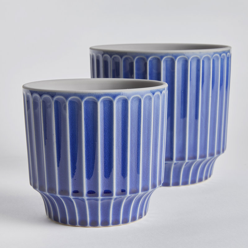 Bridgetown Handmade Clay Planter, Blue