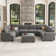 Anureet Oversized U Shaped Modular Corner Sectional Sofa With Storage Ottoman