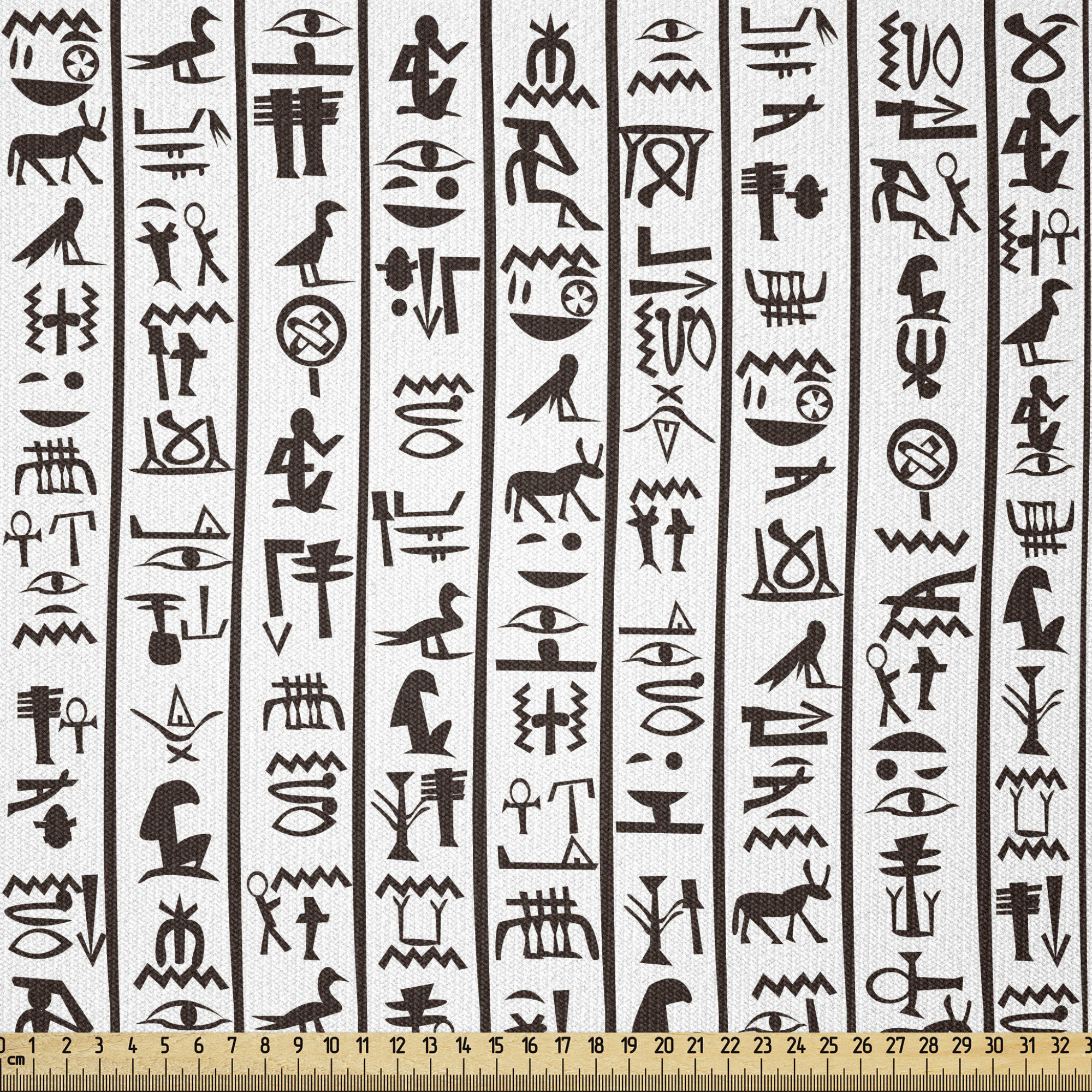 Alphabet Egyptien Hieroglyphe A Imprimer Bless international Tissu imprimé égyptien à la cour, bordures verticales, alphabet, Hiéroglyphes, culture - Wayfair Canada