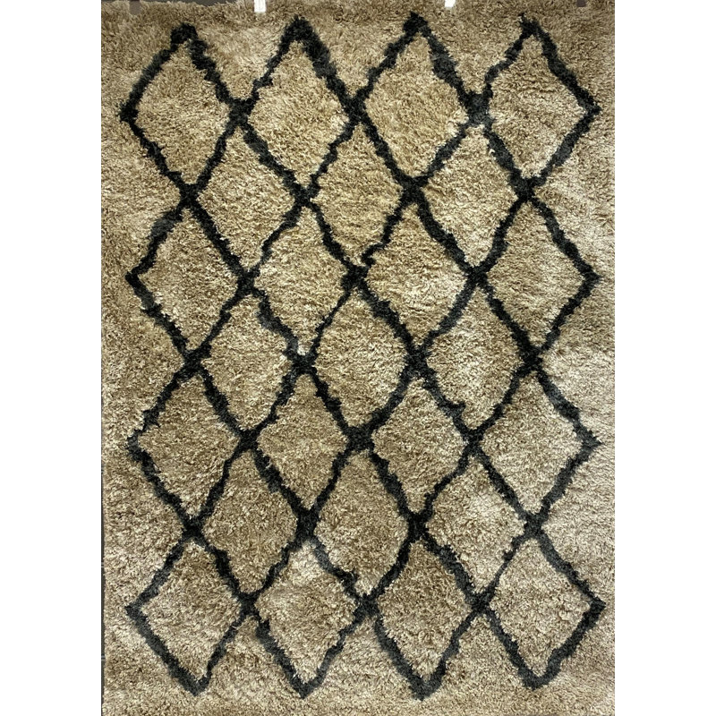 Tapis crème touffeté à la main Spillane