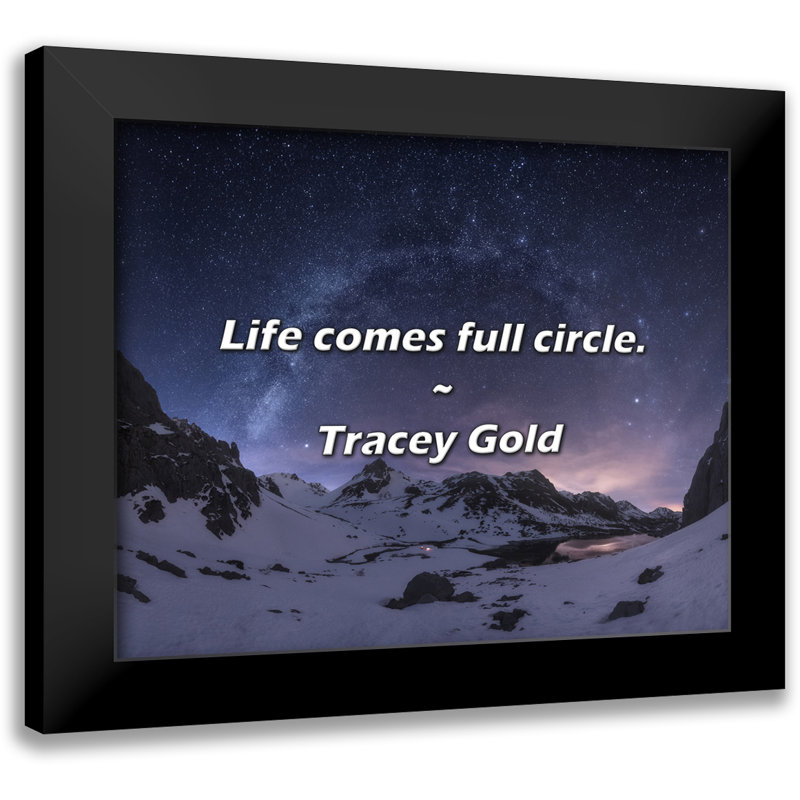 Citation de Tracey Gold: La vie est bouclée.