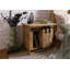 Railway 50cm W Solid Wood Bedside Table-106669835