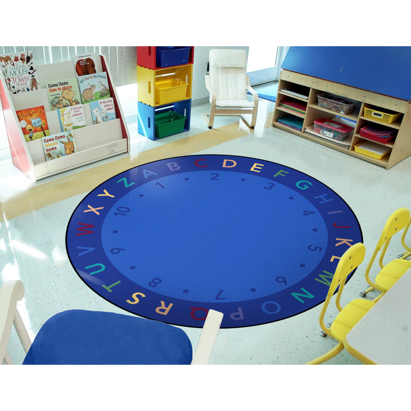 Lively Letters by Joy Carpets Area Rug, Round 7'7"