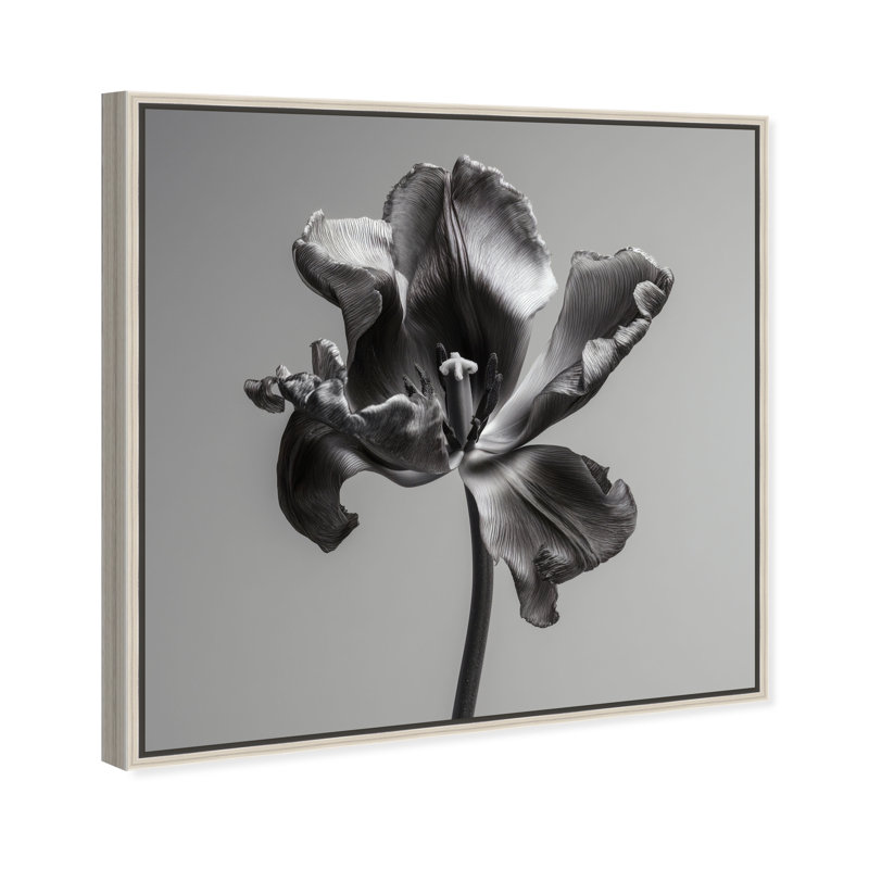 Tidal Wilt III Floral & Botanical Canvas Print by Oliver Gal, Black Frame, 12 x 12, 13"H x 13"W, Silver Floater Frame