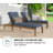 Meridian Outdoor Chaise Lounge Cushion – Weather-Resistant, Reversible, Plush Comfort-347652950