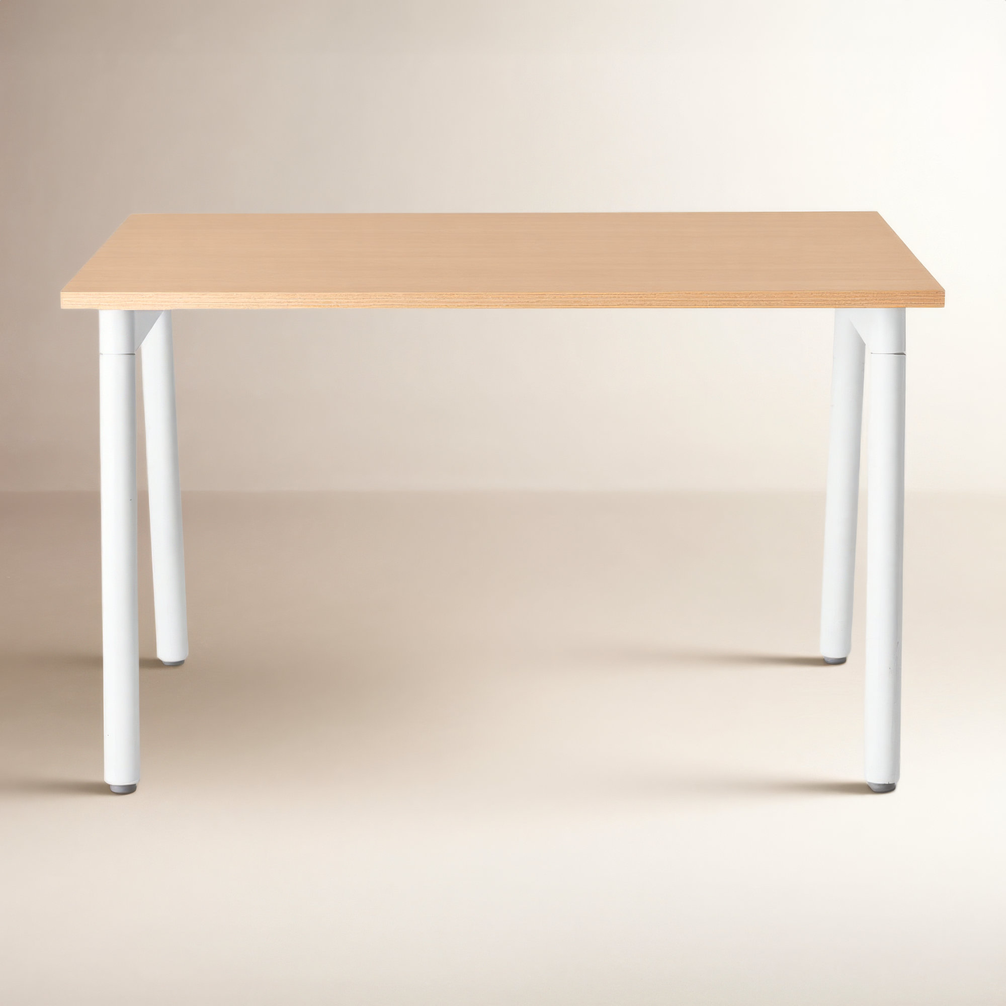 Series A Writing Desk, 47"L x 27"D x 29"H, Natural Oak/White