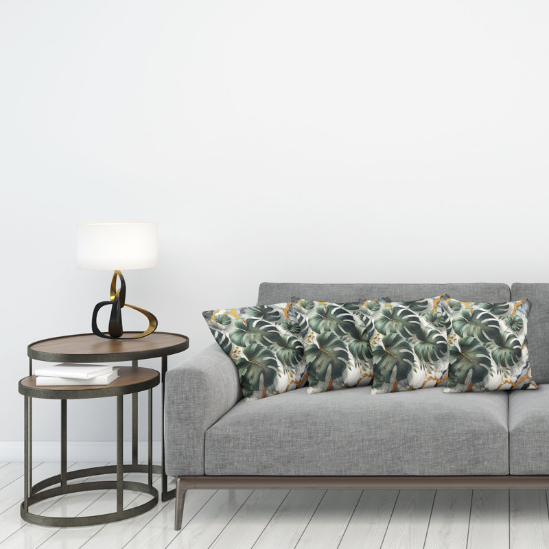 Fabric Reversible Throw Pillow, 16"H x 16"W
