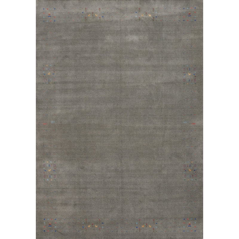 Handmade Wool Gabbeh Style Indian Area Rug 9x12