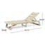 Chaise longue inclinable avec table en acacia 78,75 po Curtis-1852027977