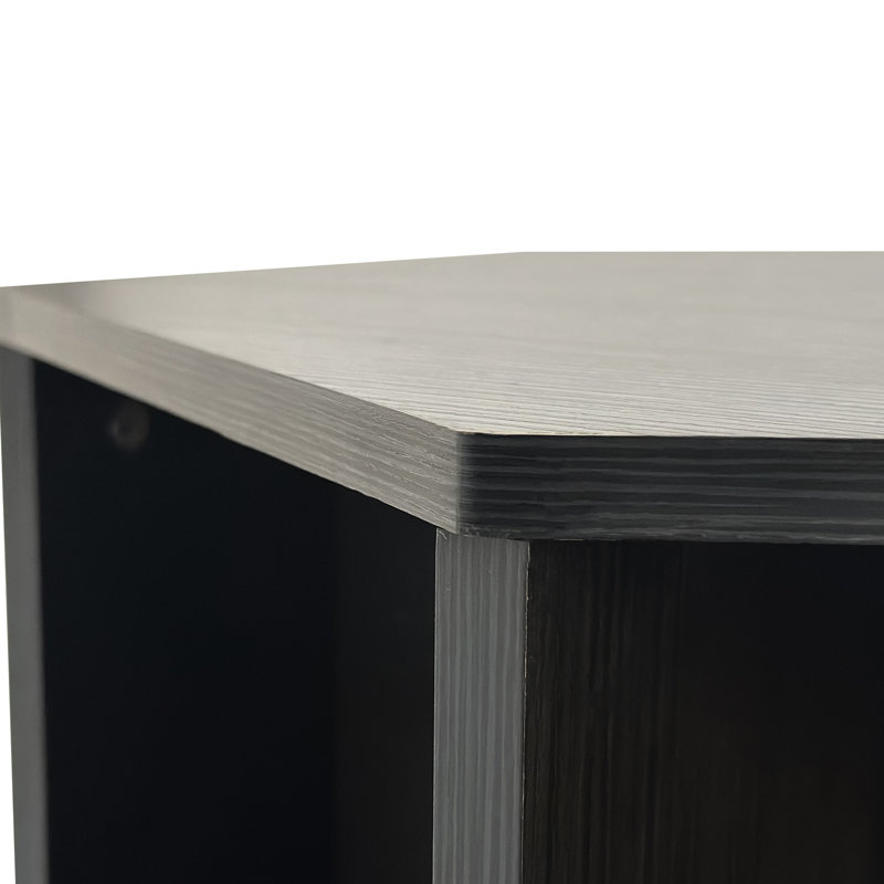 Table d'appoint hexagonale de 46,8 po en bois antique, espace de rangement spacieux, fabrication robuste, polyvalente à diverses fins, instructions d'assemblage faciles pour café de 46,8 po, 2 pièces, surface, construction robuste, utilisation,