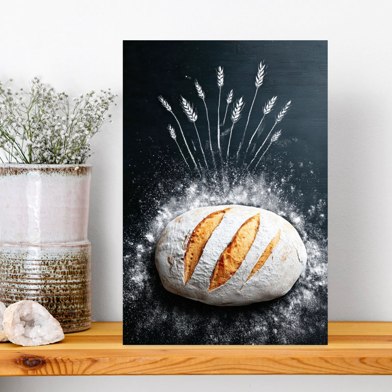 «Rustic Bread and Wheat Rustic Abstract Contemporary Landscape Nature», reproduction d'art mural, 18" H x 12" W