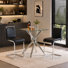 Table haute de bar carrée de 91 cm (36 po) de hauteur, style bistro/pub, avec repose-pieds en métal