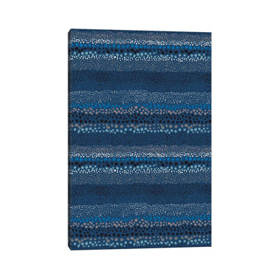 " Little Textured Dots Navy " by Ninola Design Painting Print