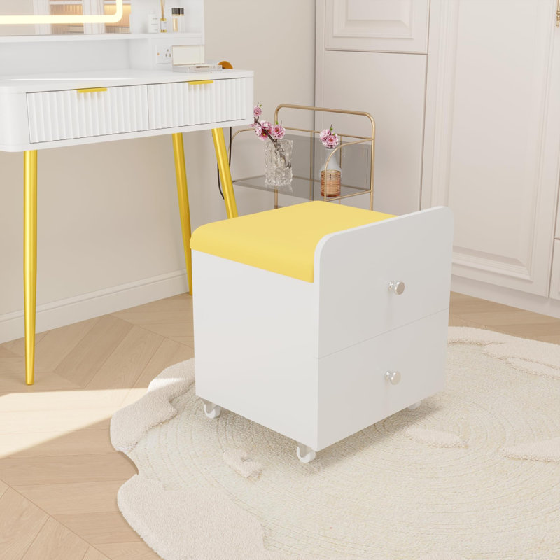 Composite Accent Stool, Yellow
