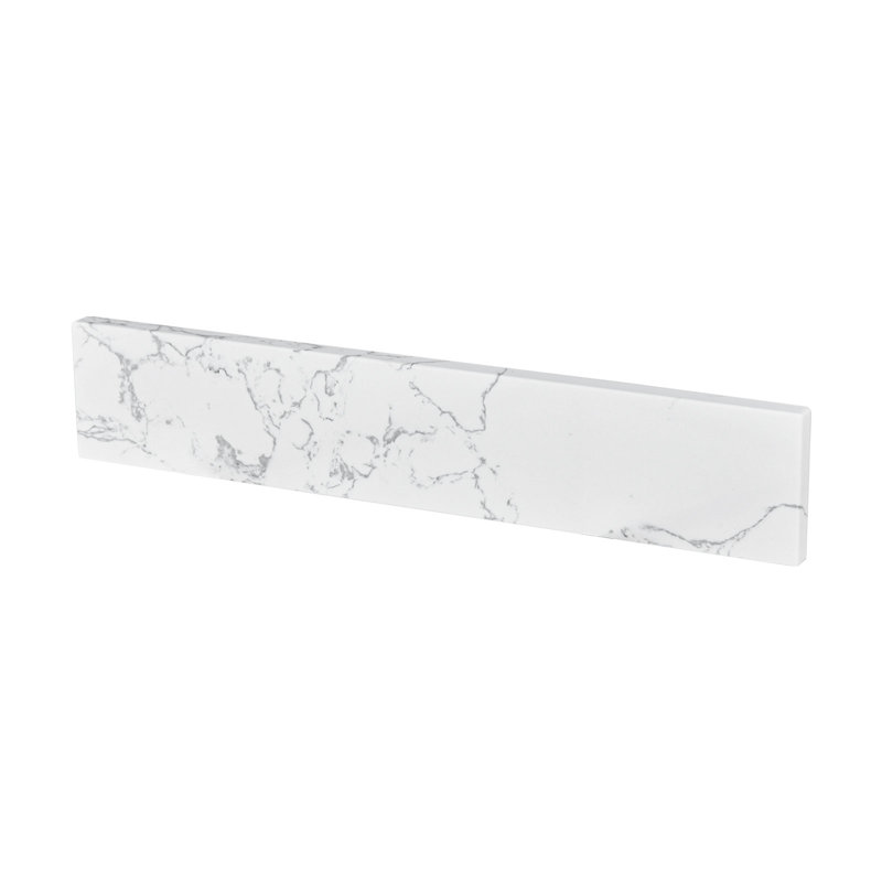 Dosseret en marbre de Carrare de 54 cm (21,25 pouces) pour meuble-lavabo, Carrara White Marble