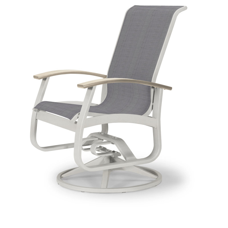 Chaise de patio pivotante Askar, Désert P60, Neige texturée, Titane Sunbrella®