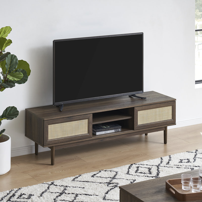 Gilus Unfinished TV Stand for TVs up to 65", Walnut