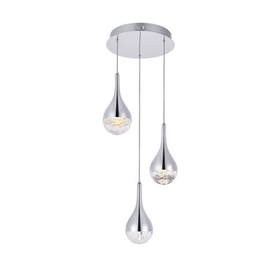 Luminaire suspendu à DEL en forme de larme Carilyn