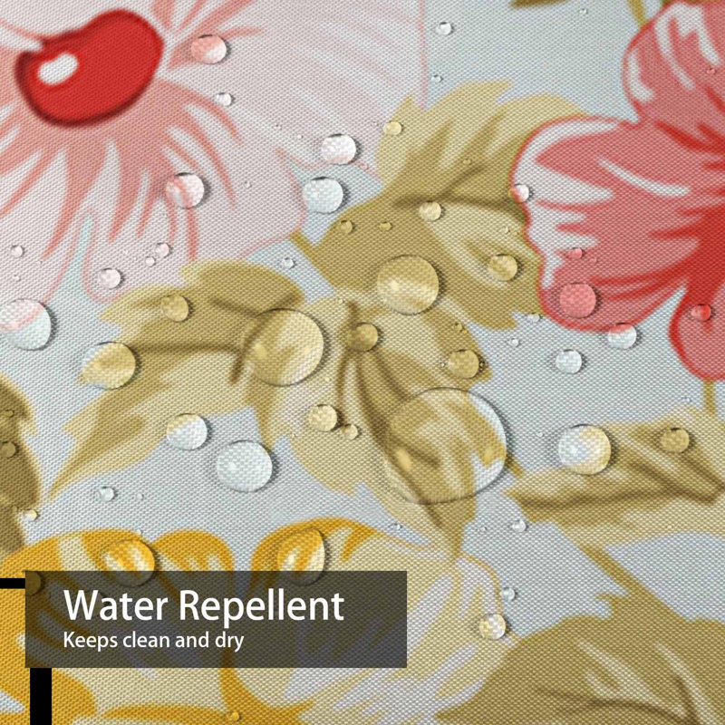 Rideau de douche imperméable aquarelle rétro avec 12 crochets, L 72 po x l 84 po