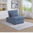 Luxury Sherpa Sofa Bed Chair, 3-Level Adjustable Backrest, Armless Sleek Design, Instant Pull-Out Bed With Accent Pillow-1481038327