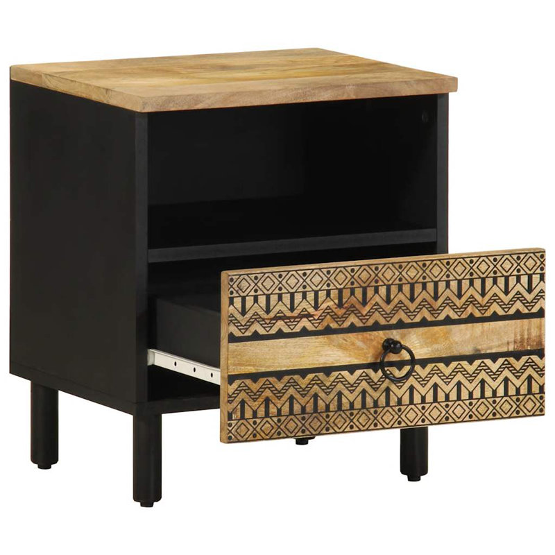 Lanai 40cm W Solid Wood Bedside Table