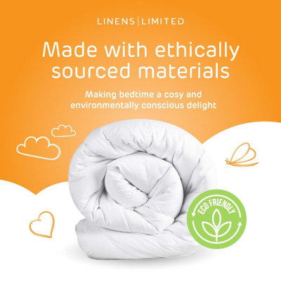 Linens Limited Easy Care Duvet, Made in the UK, All Year Round Quilt, Soft and Comfy, Polypropylene Hollowfibre, Machine Washable