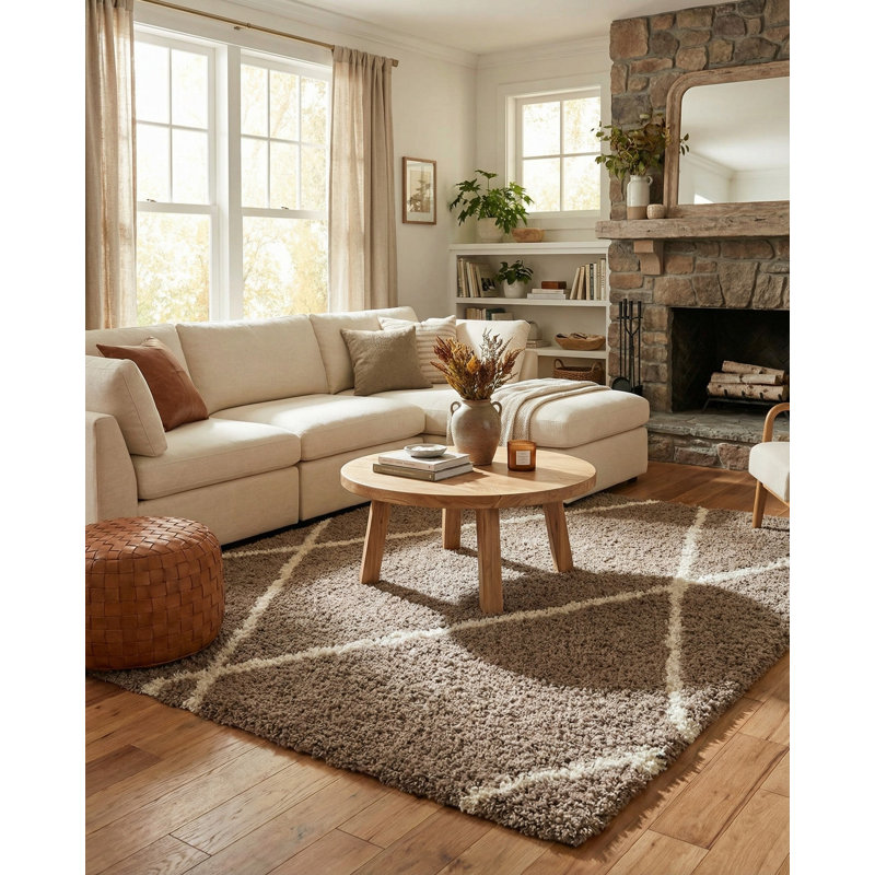 Tarquinio Rug, Brown, Square 8'