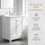 Meuble-lavabo simple 24 po avec lavabo en céramique, tablette ouverte, 2 tiroirs 24 po-129892697