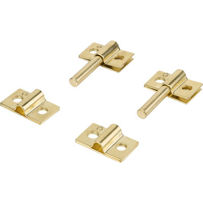 Brass Plated American Style Mirror Mounting Friction Hinges Support Set for One Mirror