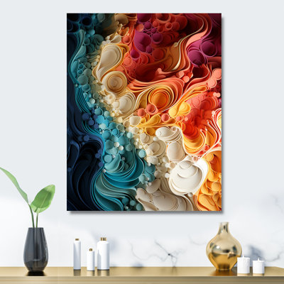 Rainbow Reverie Collages I - Art mural abstrait en métal