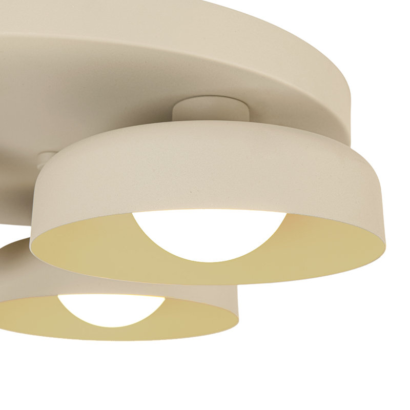3-light Dimmable Led Flush Mount Ceiling Light 3000k For Bedroom, Hallway, Kitchen