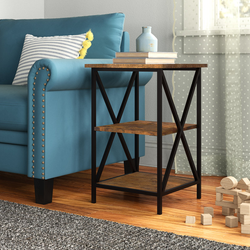 Ariyana End Table, Barnwood/Black