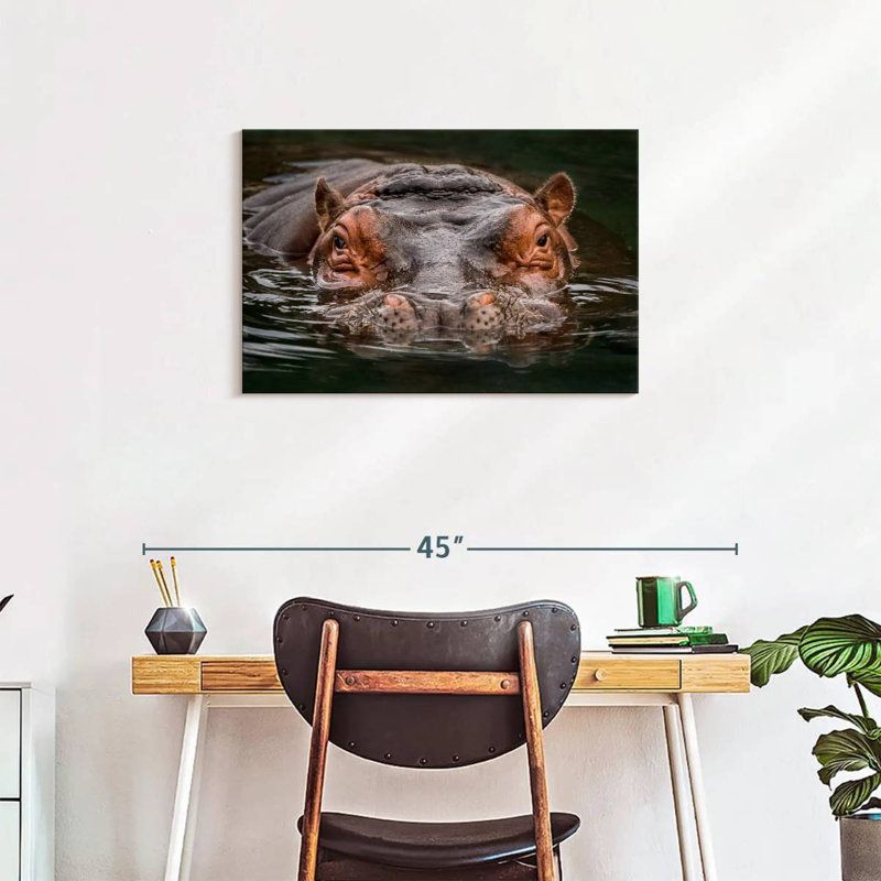 Brampt Submerged Hippo, 20" H x 30" W