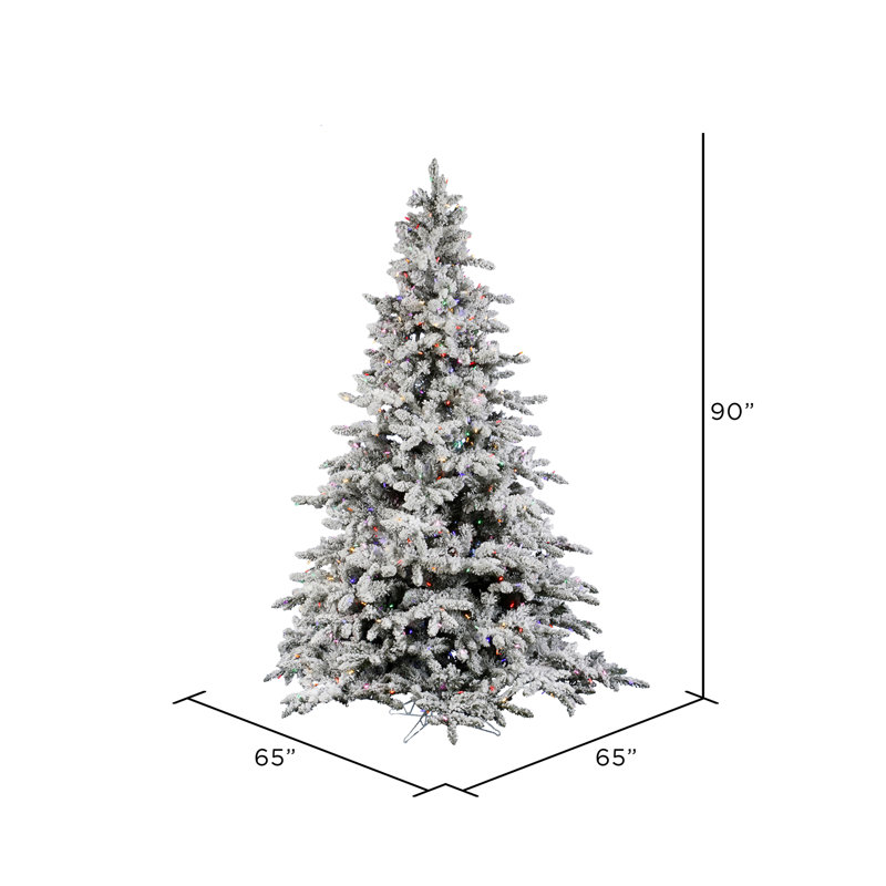 7.5' H Lighted Artificial Fir Christmas Tree