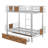 Twin XL Over Twin XL Metal Bunk Bed With Drawers-42300286