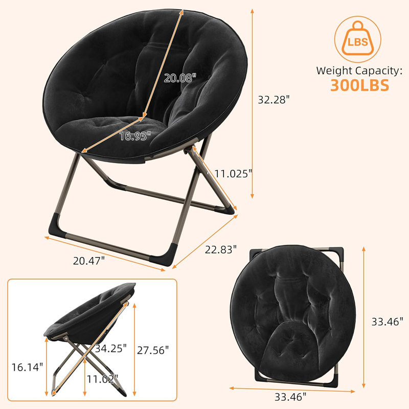Fauteuil surdimensionné Comfy, Noir
