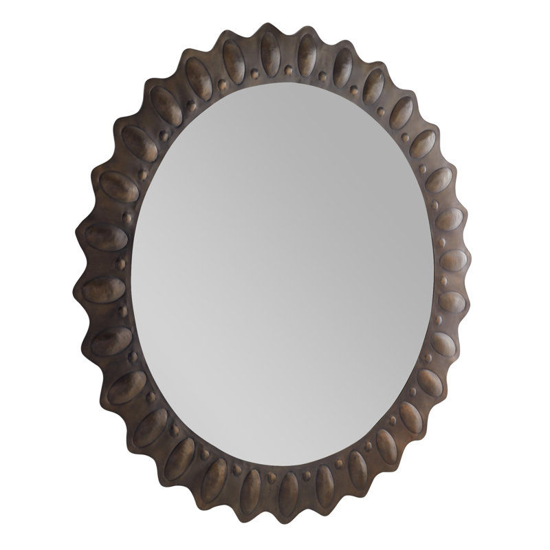 Greenly Round Iron Mirror