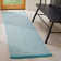 Tapis turquoise en coton tissé à plat à la main Mohnton