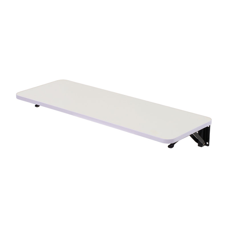 Metal Base Floating Desk, 3cm H x 75cm W x 24cm D, White