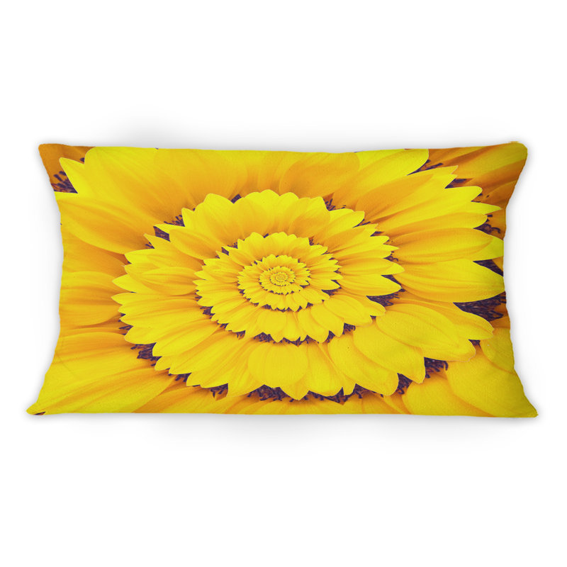 Coussin Sunflower Infinity Spiral I - Traditional